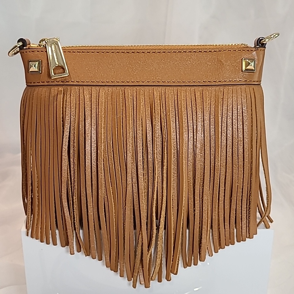 Rebecca Minkoff Fringe Crossbody Bag with Gold Accents